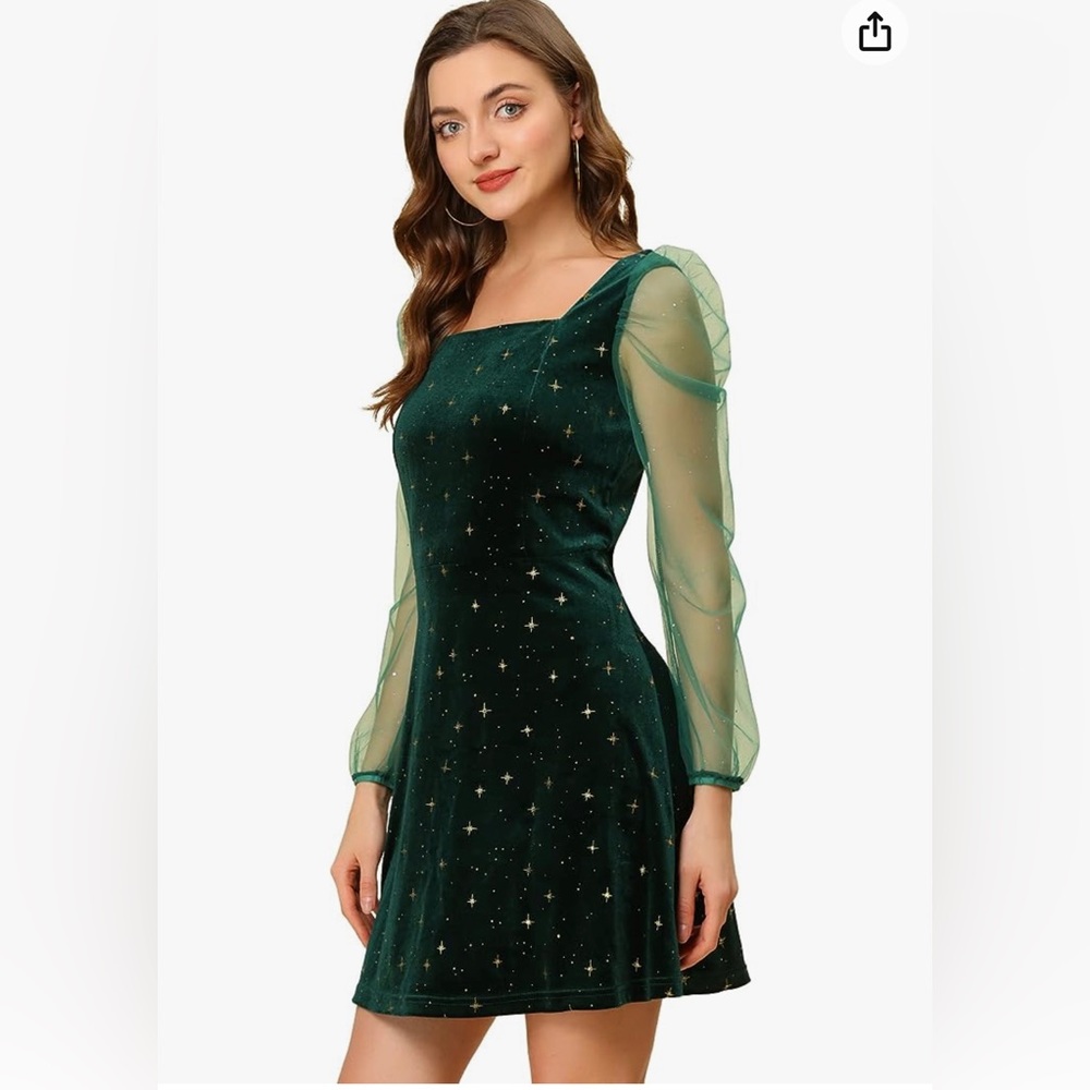 Green Velvet Dress